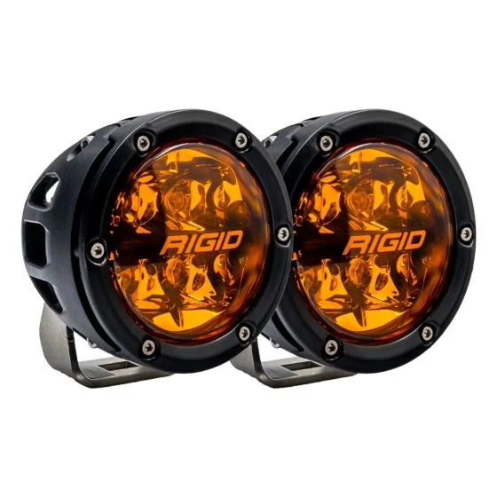 Rigid  360-Series 4 Inch Spot with Amber PRO Lens | Pair