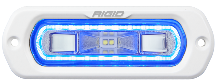 Rigid SR-L Series Marine Spreader Pod Flush Mount White W/Blue Halo