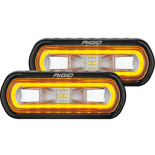 Rigid SR-L Series Off-Road Spreader Pod Amber Halo (Pair)