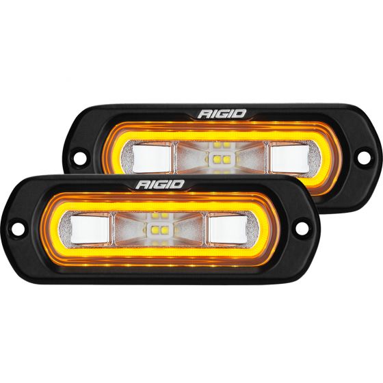 Rigid SR-L Series Off-Road Spreader Pod Amber Halo (Pair)