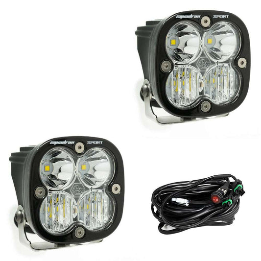 Baja Designs Squadron Sport Black LED Auxiliary Light Pod Pair - Universal