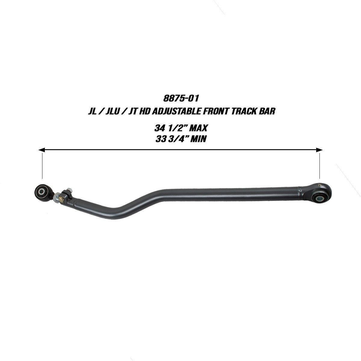 Synergy Jeep JL / JLU / JT HD Adjustable Front Track Bar 8875-01