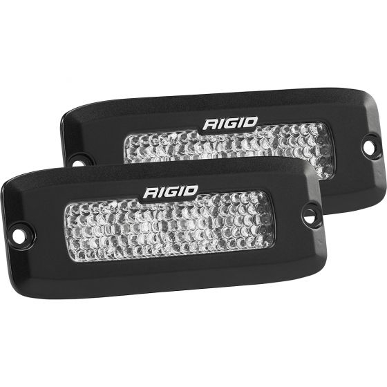Rigid SR-Q Series Pro Flood Diffused Black Flush Mount (Pair)