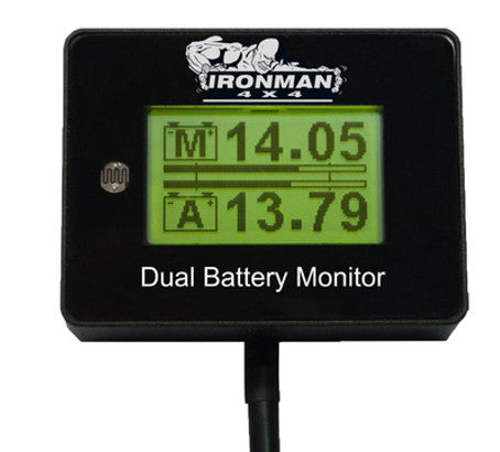 IRONMAN 12V DUAL BATTERY MONITOR DISPLAY