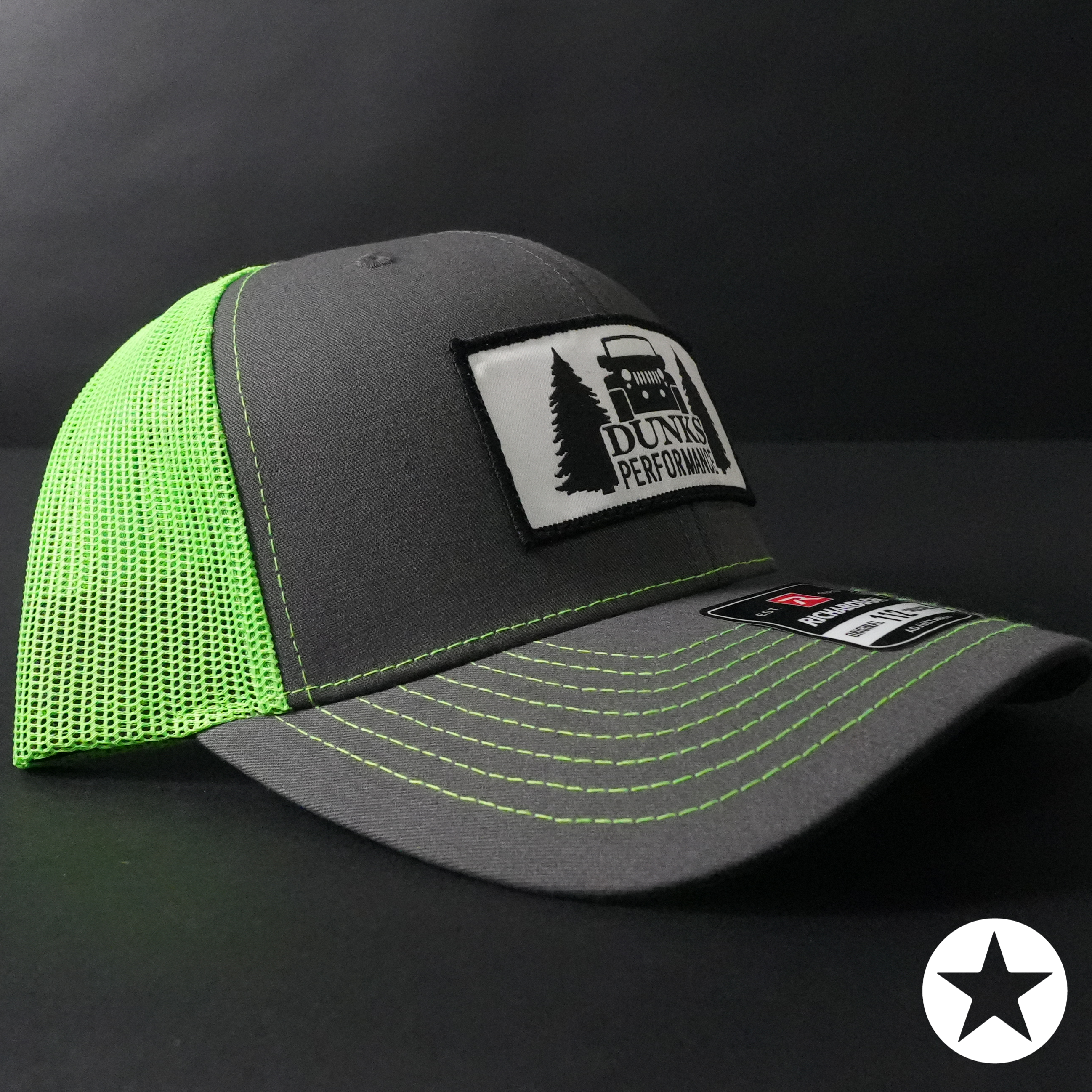 Dunks Charcoal/Neon Green Trucker Hat