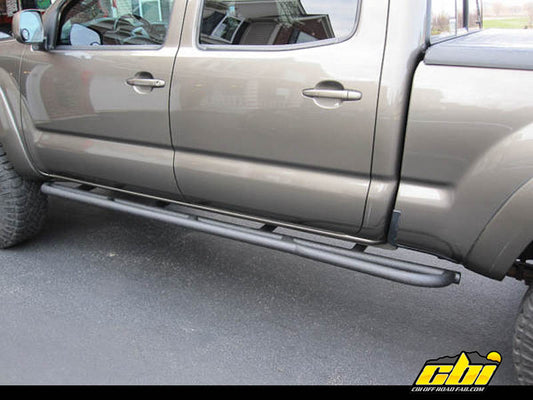 CBI Toyota Tacoma Classic Bolt-On Rock Sliders | 2005-2023 - Standard bed - DOM - Powder Coated Black