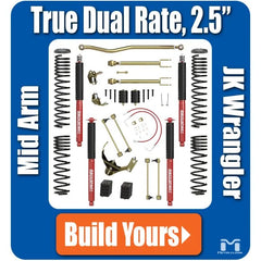 Metal Cloak Jeep JK Wrangler 2.5" True Dual Rate Lift Kit