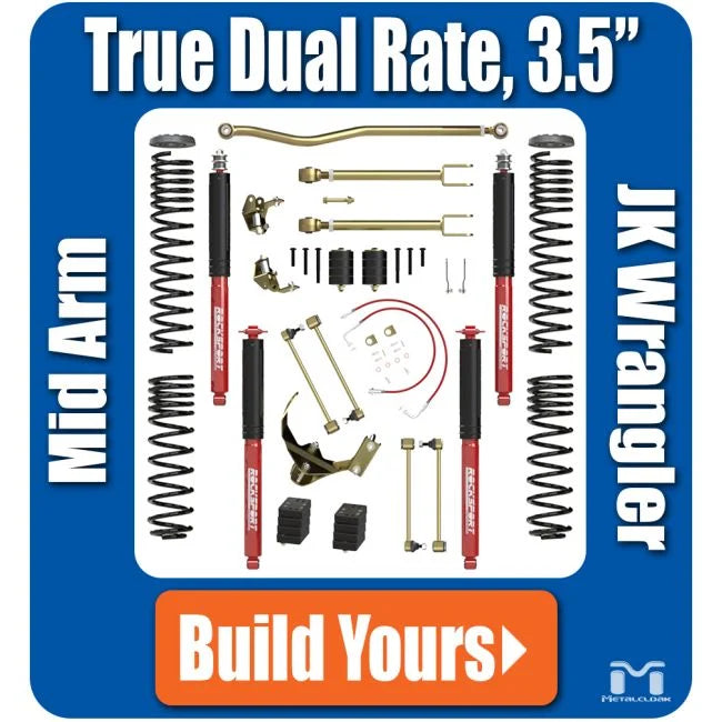 Metal Cloak Jeep JK Wrangler 3.5" True Dual Rate Lift Kit
