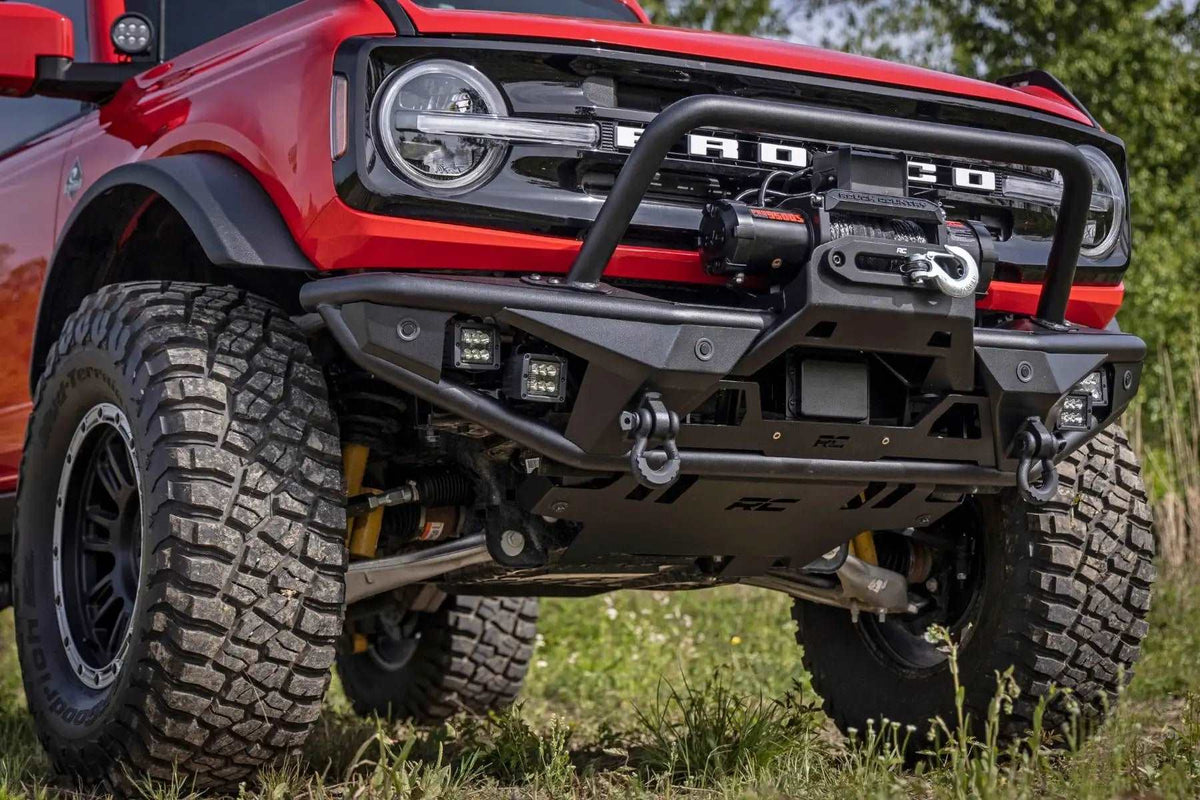 Rough Country Front Bumper Tubular | Ford Bronco (21-23) W/winch plate