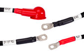 High-flex heater power cable with red terminal boot for Fleece Performance 6.7L Cummins Grid Heater Kit