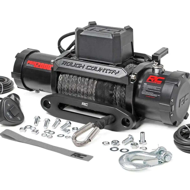 Rough Country 12000-Lb Pro Series Winch Synthetic Rope