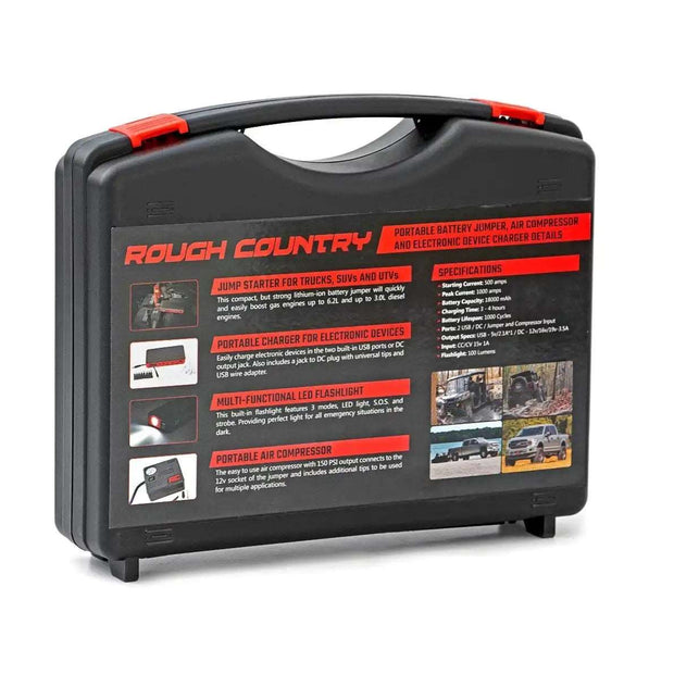 Rough Country Battery Jumper And Air Compressor Combo