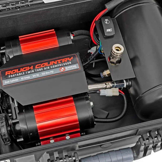 Rough Country Portable Twin Motor Air Compressor w/Carry Case