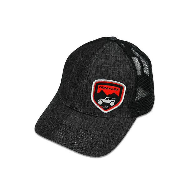 TeraFlex Trucker Hat w/ Icon Jeep Patch - Black Heather - One Size Fits All [CO]